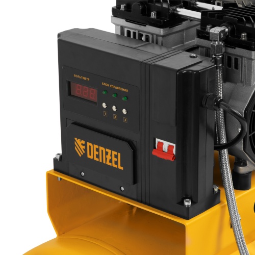 Компрессор безмасляный, малошумный  DLS 2250/100, 2250 Вт, 3x750, 100 л, 410 л/мин блок управления/ Denzel фото 28