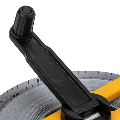 Рулетка геодезическая 50 м х 13 мм, открытый корпус, металлическая лента Denzel фото 8