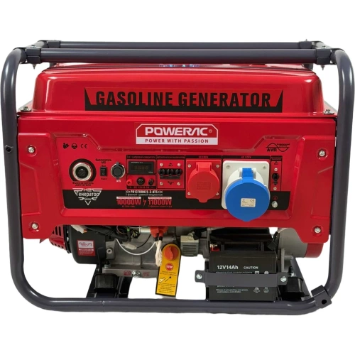 Генератор бензиновый трёхфазный POWERAC (11 кВт, 220В/380В 18л.с., АВТОЗАПУСК) PR13700H2E-3-ATS фото 3