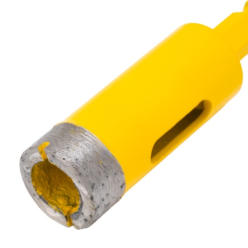 Сверло алмазное по керамограниту, 20 мм, мокрая резка, трехгранный хвостовик Denzel фото 6