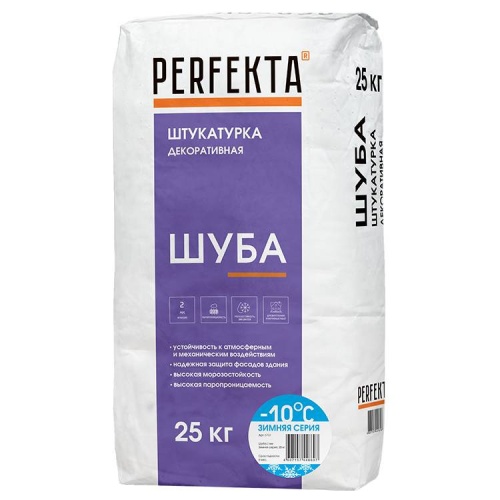 Штукатурка декоративная Perfekta Шуба Зимняя серия 2 мм 25 кг