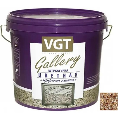 Штукатурка с эффектом камня VGT Gallery №15 коралл мелкозернистая 14 кг
