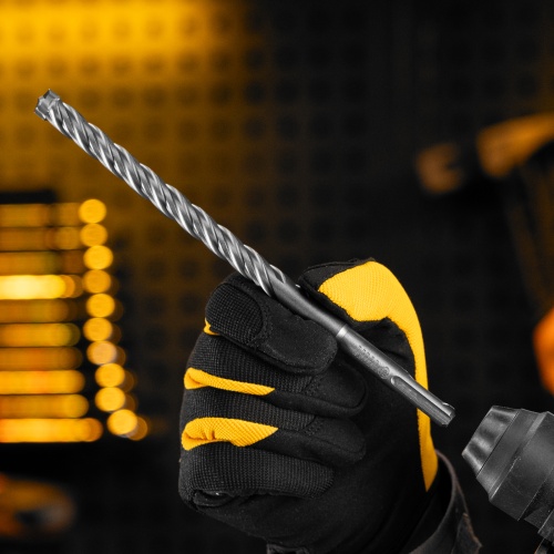 Бур по бетону, цельная крестовая пластина, 12x215 мм, SDS PLUS Denzel фото 7