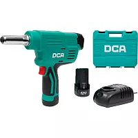 Аккумуляторный заклепочник DCA 2 АКБ 2,0 А*ч, в кейсе ADPM40