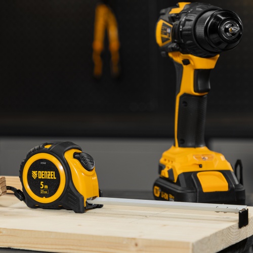 Рулетка 5м х 25мм, обрезиненный корпус, автоматическая фиксация Denzel фото 8