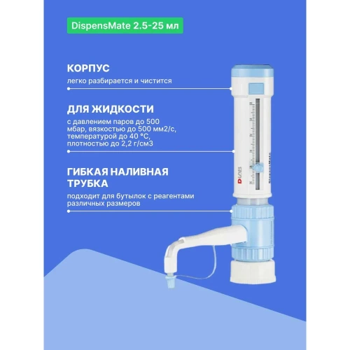 Дозатор бутылочный DLAB DispensMate 2,5-25 мл 7032100103 фото 4