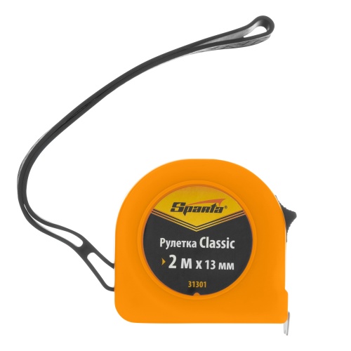 Рулетка Classic,2 м х 13 мм,пластиковый корпус Sparta фото 4