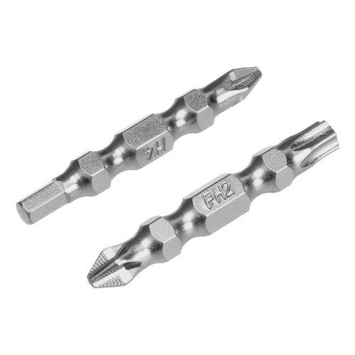 Набор бит двухстор., PH2-T30х45мм, PZ2-H4х45мм, сталь S2, 2 шт. Gross фото 2