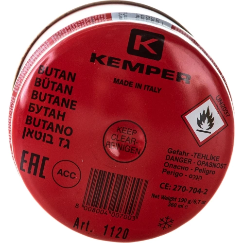 Газовый баллон Kemper 1120 фото 7 Газовый баллон Kemper 1120 фото 7