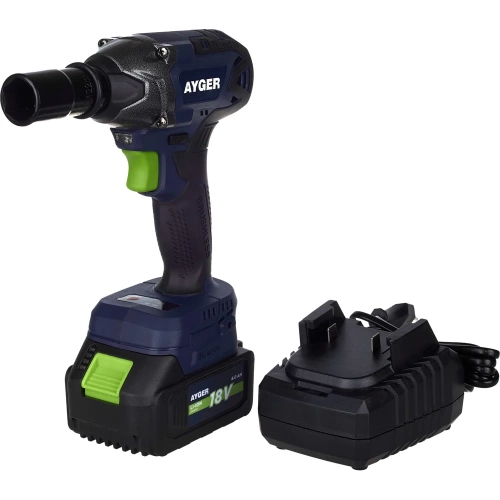 Аккумуляторный бесщеточный гайковерт AYGER с одним аккумулятором 4 Ah APW18BL4 фото 4