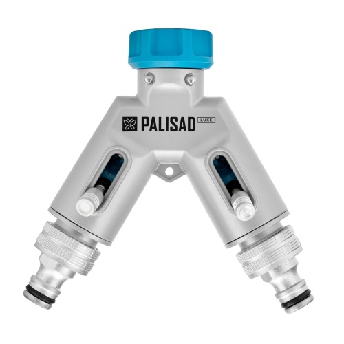 Разветвитель двухканальный, с внутренней резьбой 3/4",алюминий, LUXE Palisad фото 3