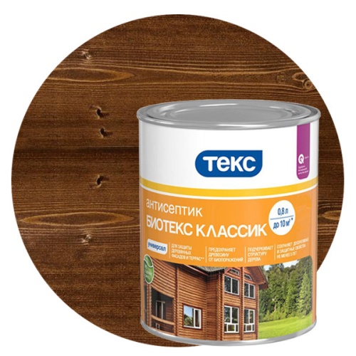 Антисептик Текс Биотекс Классик Универсал махагон 0,8 л
