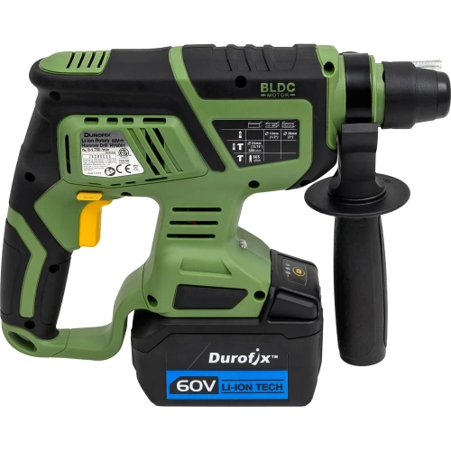 Аккумуляторная перфораторная дрель Durofix SDS-Plus 60В 1 АКБ 2,0Ач+ЗУ RY6001-PM фото 9