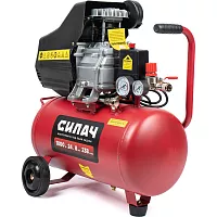 Воздушный компрессор СИЛАЧ ВК-24.1800 (238л/мин,объем24л,1,8кВт,8бар,2850об/мин) (1/14) 024055