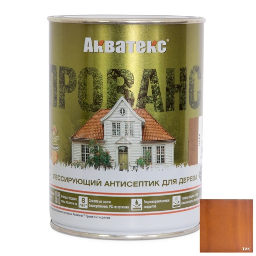Антисептик лессирующий для дерева Акватекс Прованс Тик 0,75 л