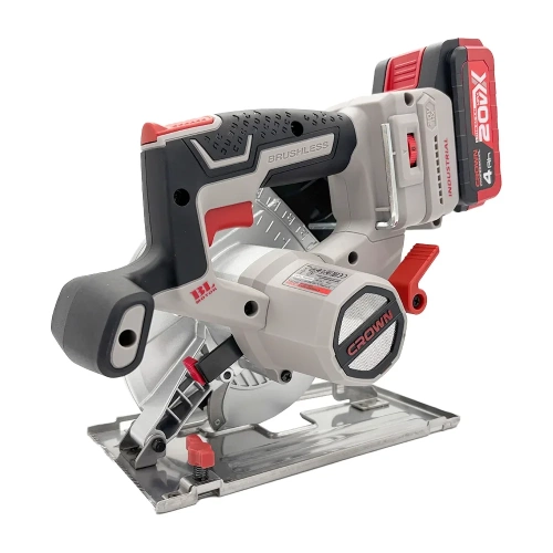 Пила дисковая по металлу аккумуляторная Crown BL CT25040-150HX-4 BMC фото 6