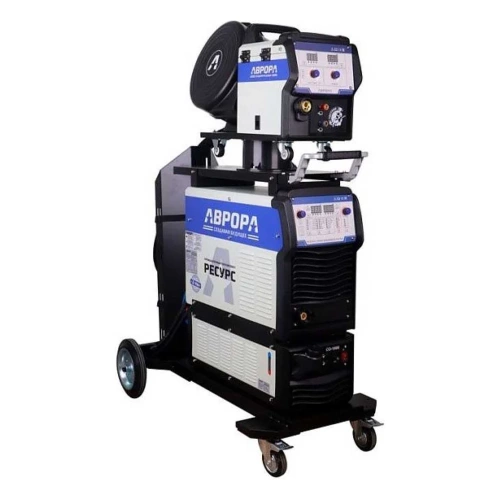 Полуавтомат АВРОРА РЕСУРС 5000 ДВОЙНОЙ ПУЛЬС + подающий, тележка, водяное охлаждение 37255 фото 8