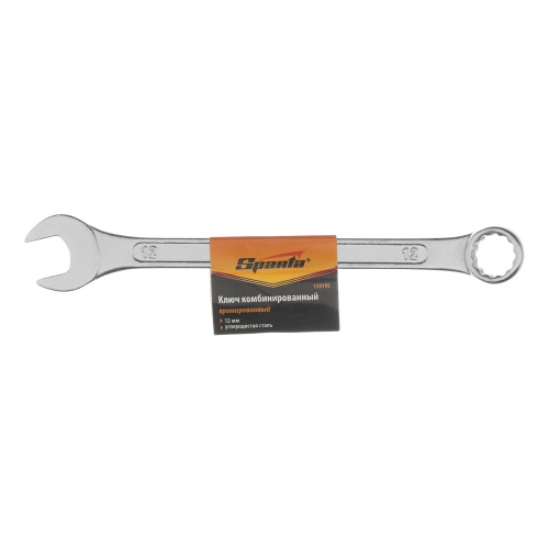 Ключ комбинированный, 12 мм, хромированный Sparta фото 5