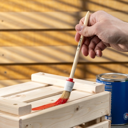 Кисть круглая № 2 (20 мм) натуральная щетина, деревянная ручка MTX фото 8 Кисть круглая № 2 (20 мм) натуральная щетина, деревянная ручка MTX фото 8