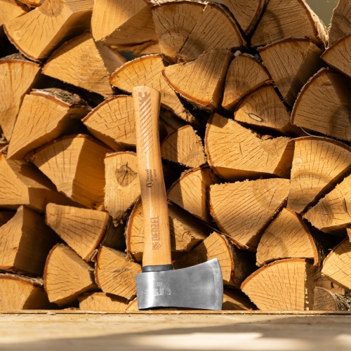 Топор кованый, 680 г, американский тип, буковая рукоятка, 360мм, EFP Denzel фото 8