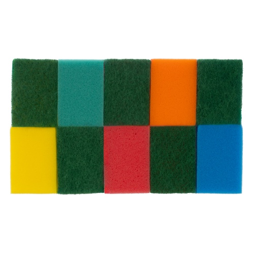 Губки для посуды Optima MAXI, 98 x 65 x 31 мм, 10 шт., Home Palisad фото 2 Губки для посуды Optima MAXI, 98 x 65 x 31 мм, 10 шт., Home Palisad фото 2