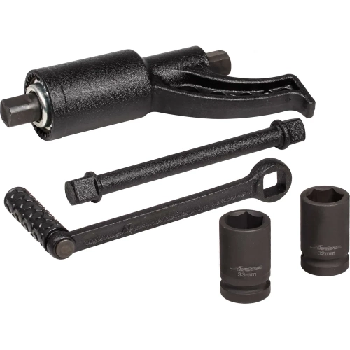 Механический гайковерт AIRLINE 1" 3600 Нм, 1:64, с головками 32 и 33 мм, пластиковый кейс AT-MW-02 фото 3