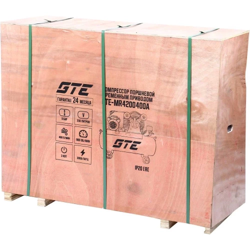 Компрессор поршневой с ременным приводом GTE 380В, ресив. 200л, 400л/мин. -MR4200400A GTE-MR4200400A фото 8