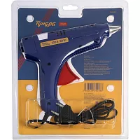 Клеевой пистолет ТУНДРА PRO 60 Вт, 220 В, выключатель, индикатор, антикапля, 1.2 м, 11 мм 7474548