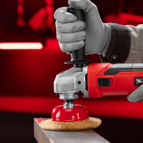 Щетка для УШМ, 100 мм, М14, "чашка", латунированная витая проволока Matrix фото 9