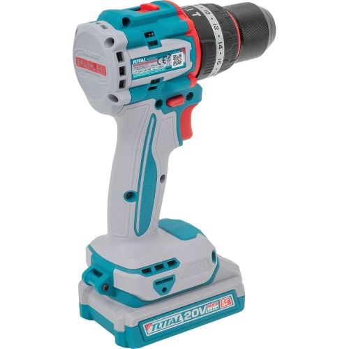 Компактная Бесщеточная Аккумуляторная Ударная Дрель 20V TOTAL TIDLI20558 фото 6 Компактная Бесщеточная Аккумуляторная Ударная Дрель 20V TOTAL TIDLI20558 фото 6