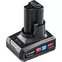 Аккумуляторная батарея ЗУБР Профессионал 12В, Li-Ion, 4Ач ST7-12-4