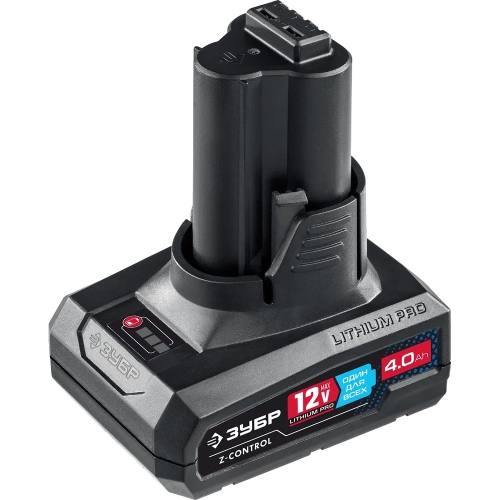 Аккумуляторная батарея ЗУБР Профессионал 12В, Li-Ion, 4Ач ST7-12-4