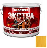 Покрытие алкидное защитно-декоративное для древесины Акватекс Экстра полуглянцевое Сосна 9 л