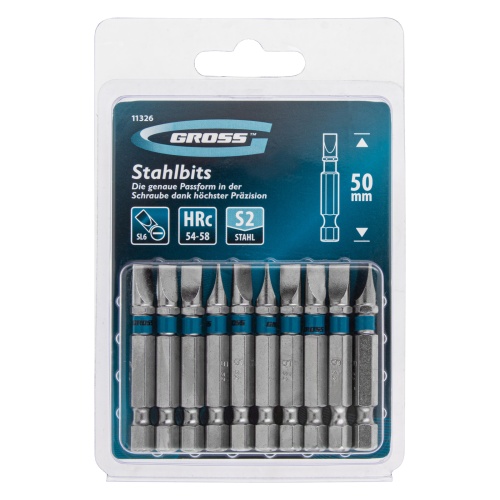 Бита SL6 х 50, сталь S2, 10 шт. Gross фото 5