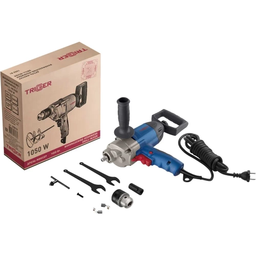 Дрель-миксер строительная ТРИГГЕР 20019 сетевая 1050Вт, 550 об/мин, ключевой патрон 16мм, реверс тов-229081 фото 11