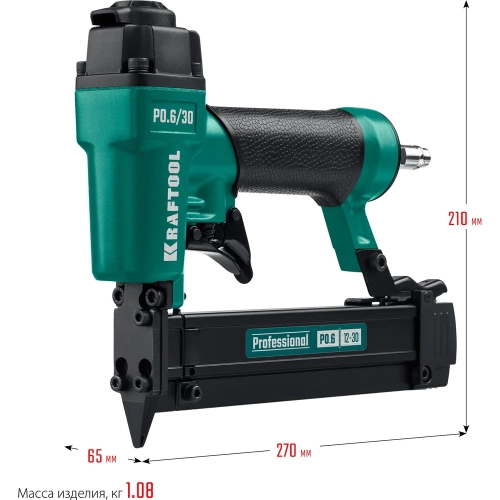 Пневматический нейлер KRAFTOOL шпильки тип P0.6, 12-30 мм 31963 фото 11