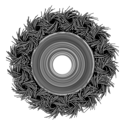 Щетка для УШМ, 65 мм, М14, "чашка", крученая проволока 0.5 мм Matrix фото 4