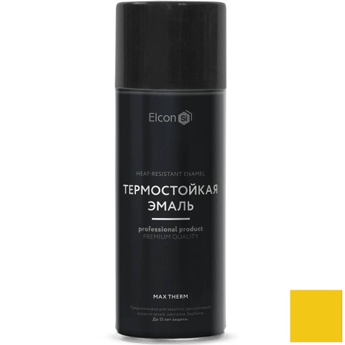 Эмаль аэрозоль термостойкая Elcon Max Therm золото 700 градусов 520 мл