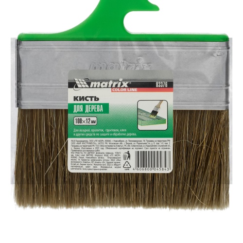 Кисть флейцевая "Работы по дереву" Color Line 100 х 12 мм Matrix фото 4