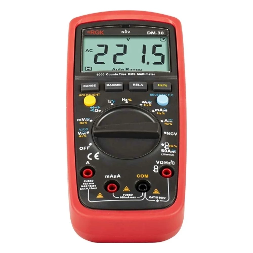 Цифровой мультиметр RGK DM-30 с поверкой 779654 фото 5 Цифровой мультиметр RGK DM-30 с поверкой 779654 фото 5