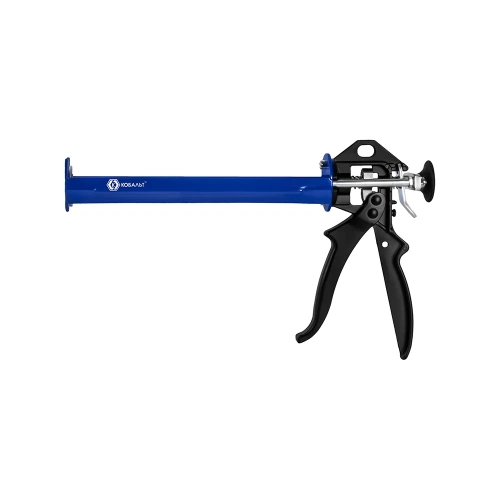Пистолет для химических анкеров КОБАЛЬТ 300 мл., скелетный стальной корпус, 3-х штоковый поршень, усилие 16:1 924-115 фото 5