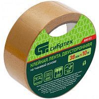 Лента клейкая Сибртех 888105 двусторонняя 38 мм 10 м