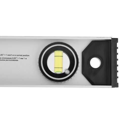 Уровень алюминиевый "Рельс", 1000 мм, 3 глазка (1 поворотный) Matrix фото 7