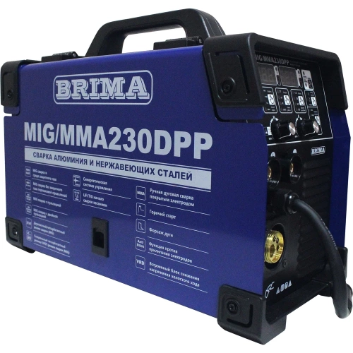 Сварочный полуавтомат Brima инверторный MIG/MMA-230 DPP 220В ЦБ-00000053 фото 6