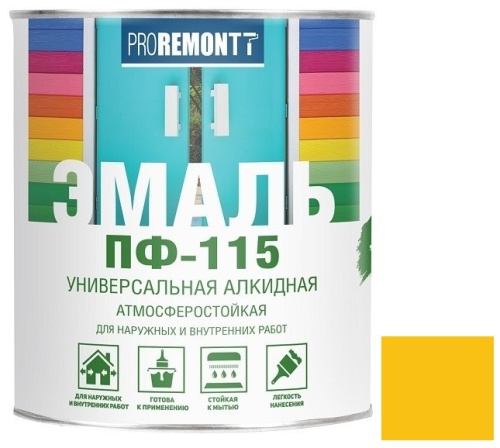 Эмаль Proremontt ПФ-115 желтая 0,9 кг