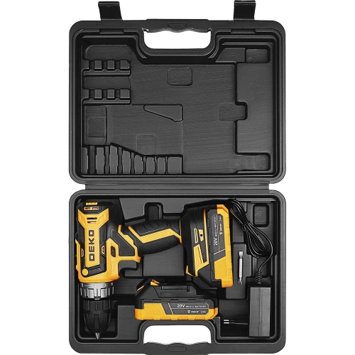 Дрель-шуруповерт аккумуляторная DEKO DKCD20-Li в кейсе, 20В, 2x2.5Ач 085-1123 фото 6