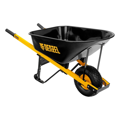 Тачка строительная, усиленная, объем 140 л, 230 кг, колесо 15х6.00-6 Denzel фото 2