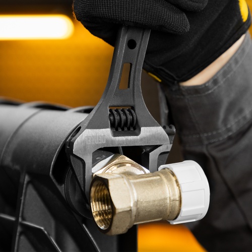 Ключ разводной, 200 мм, CrV, кованый Denzel фото 10