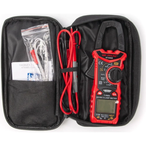 Токовые цифровые клещи КВТ KT 206D PROLINE 80753 фото 5 Токовые цифровые клещи КВТ KT 206D PROLINE 80753 фото 5