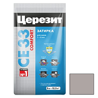 Затирка цементная для узких швов Ceresit СЕ33 Comfort серая 5 кг
